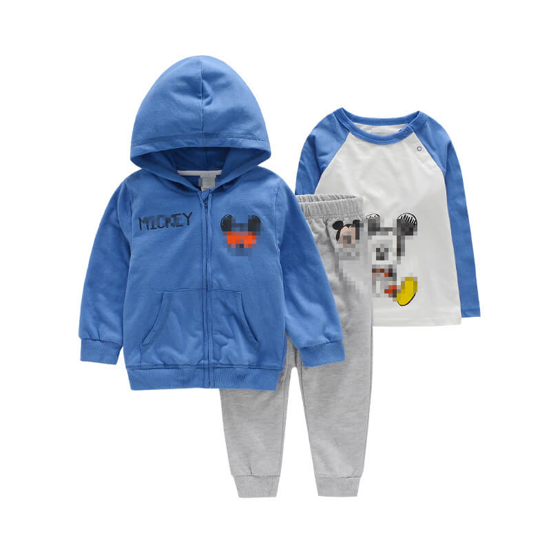 Three-piece jacket T-shirt trousers for boys and girls