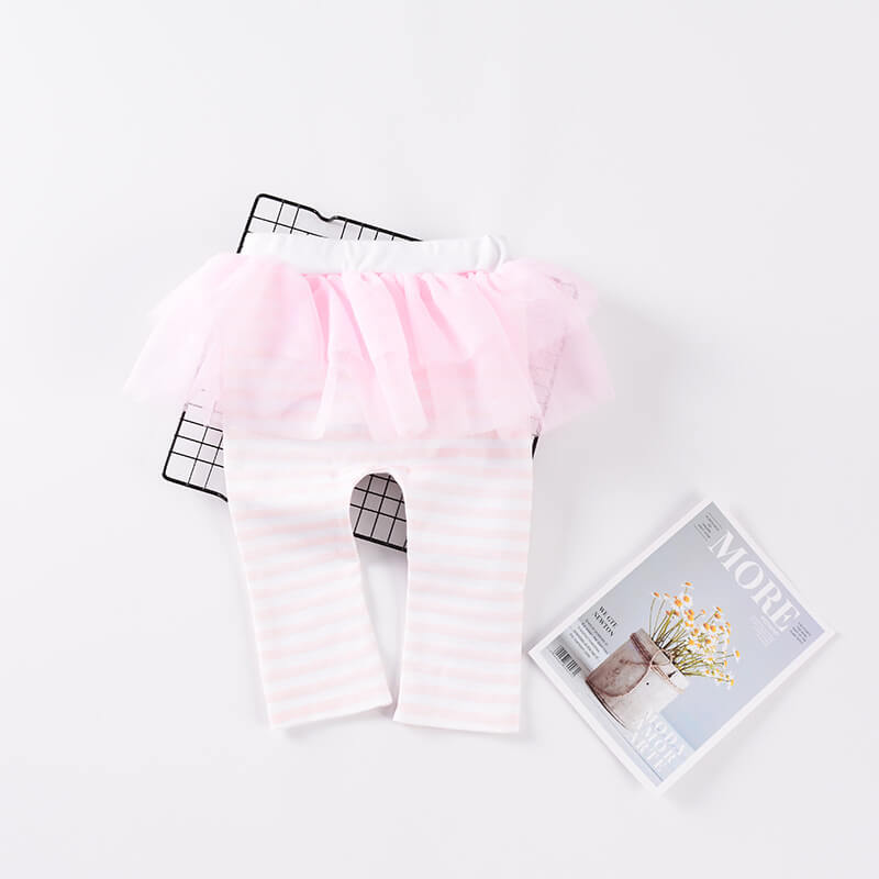 Cotton mesh skirt pants cute leggings leggings