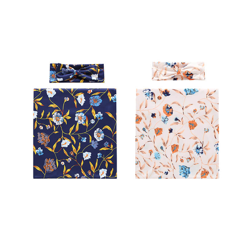 Thin baby wrapper swaddle + turban