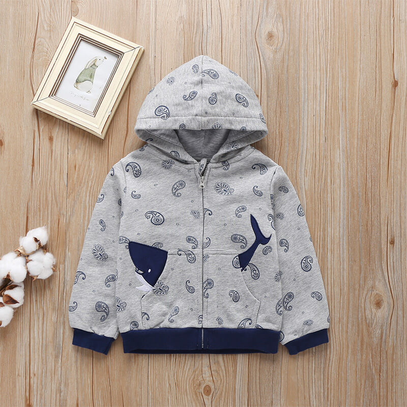 Cartoon hooded boy jacket