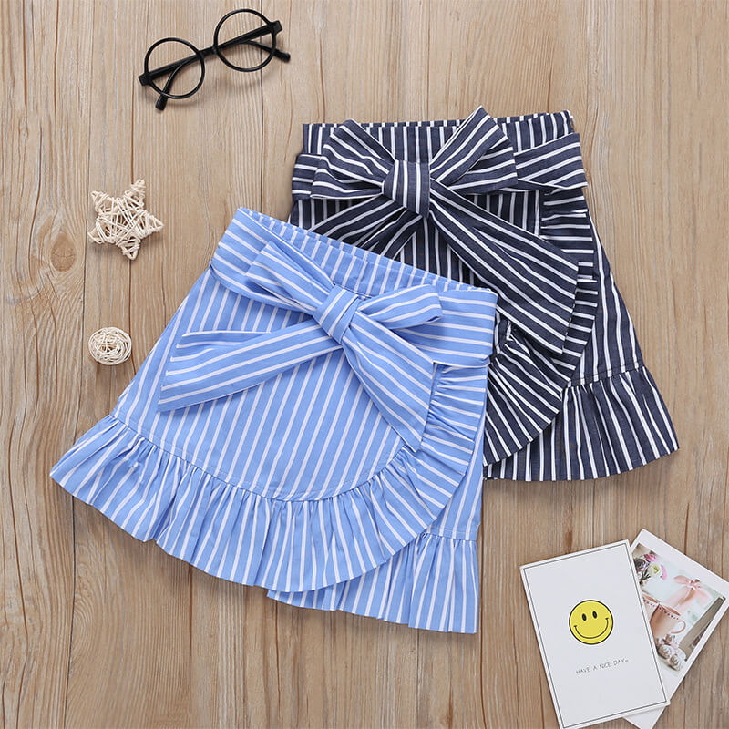 Ribbon Striped Trendy Skirt
