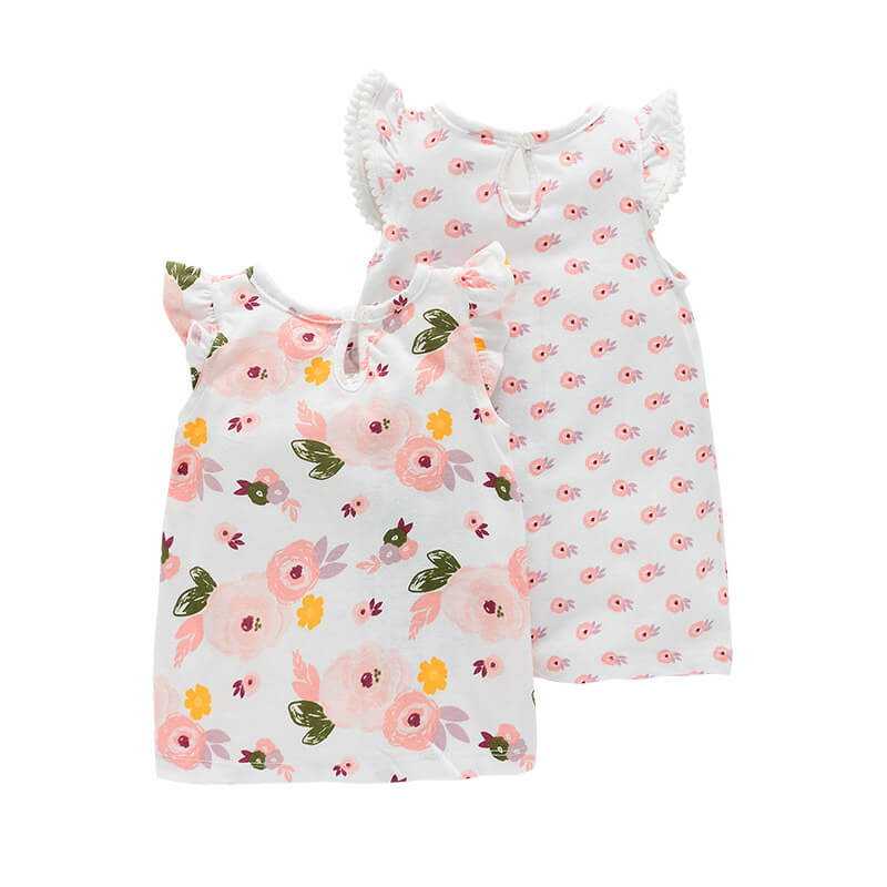 Baby Girl Sleeveless Romper & Skirt Set