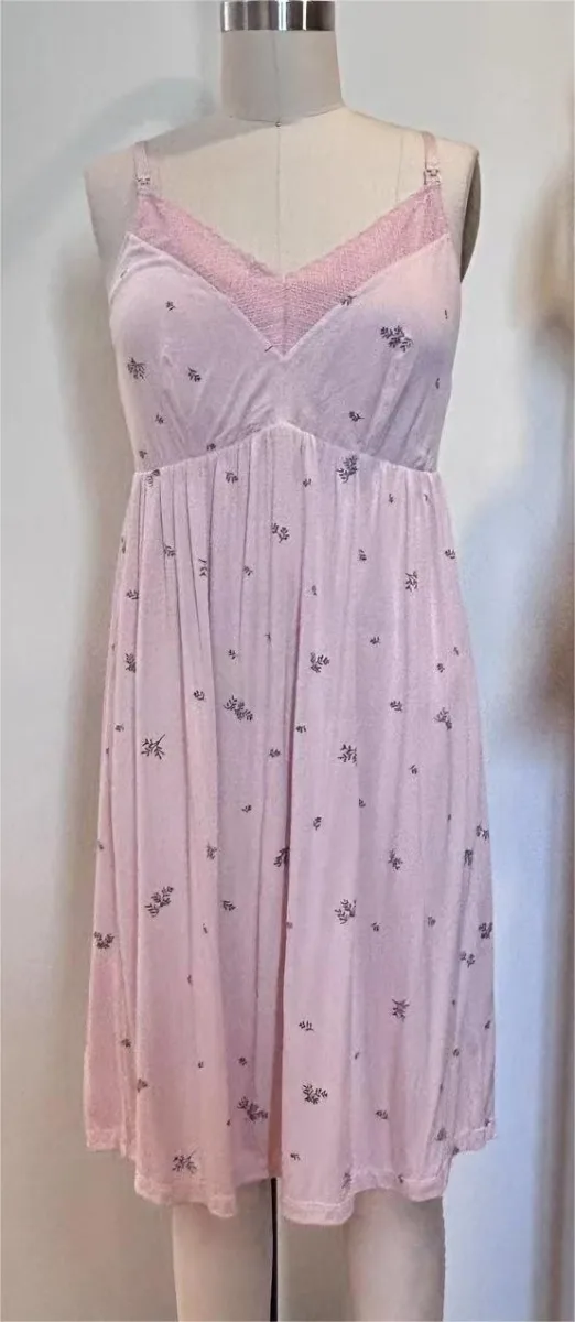 Women's Printed V-Neck Maternity Nursing Dress