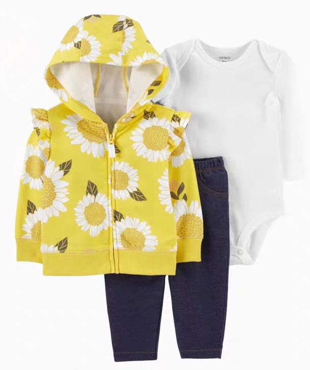 Baby Bodysuit, Vest & Pants 3-Piece Set