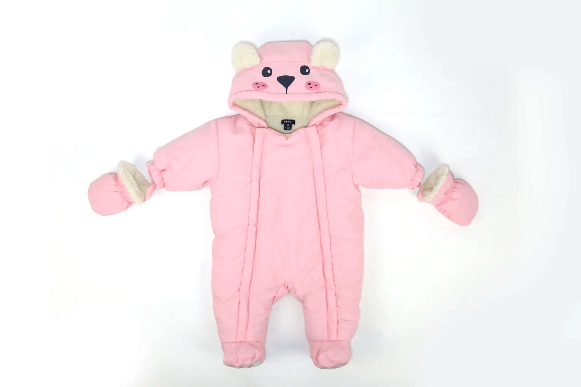 Baby Girl Hooded Padded Romper