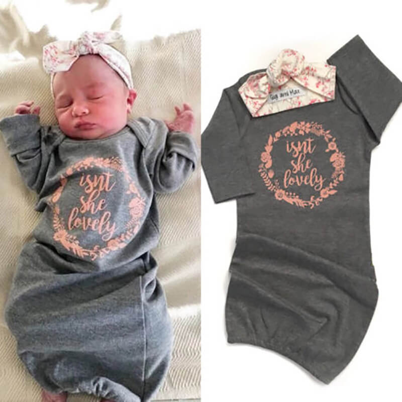 Baby Letter-Print Sleep Gown