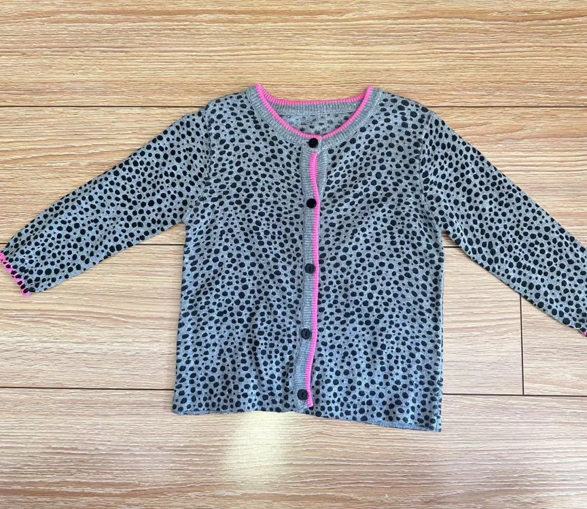 Baby Leopard-Print Knit Cardigan