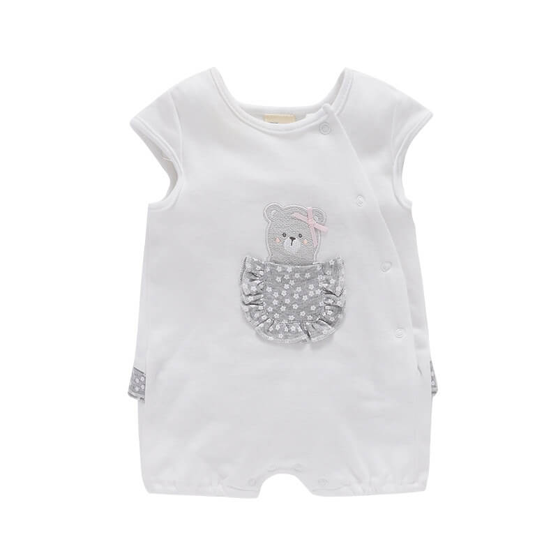 Baby Polka-Dot Short-Sleeve Romper