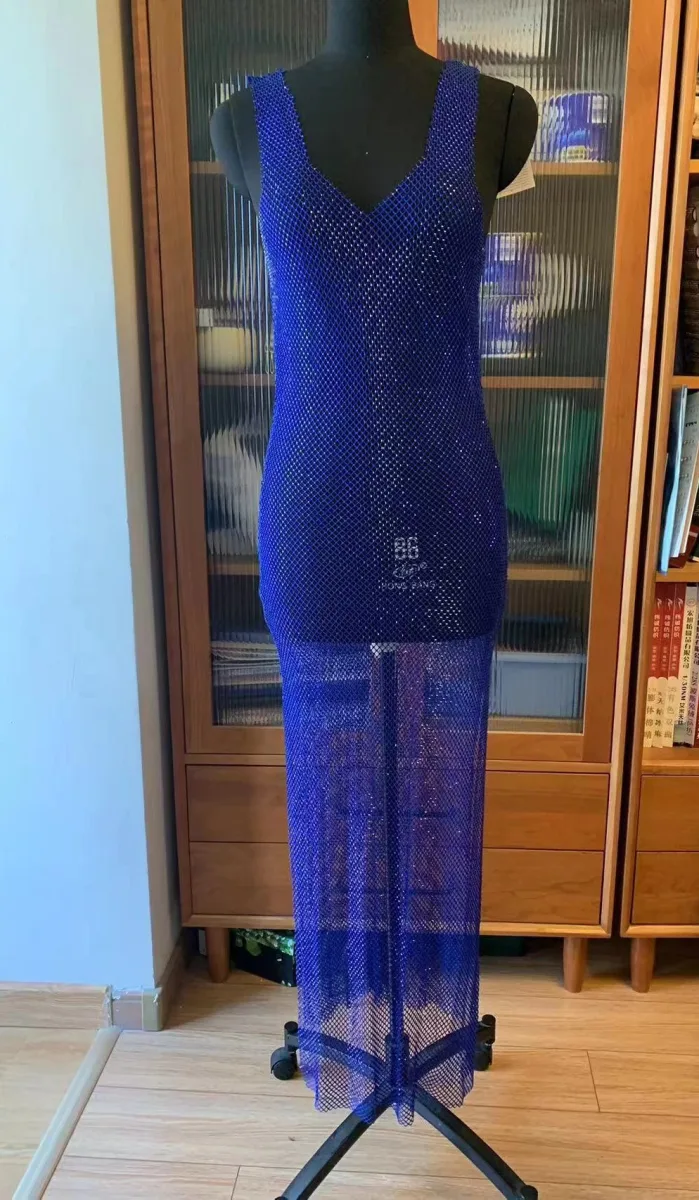 Women's Sleeveless Sheer-Knit Maxi Beach Cover-Up