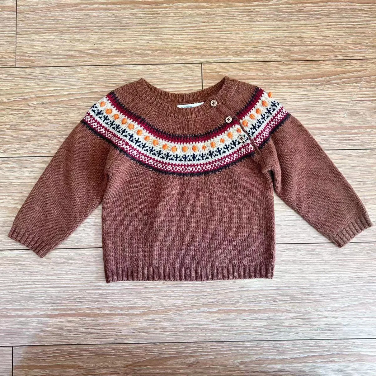 Baby Fair Isle Yoke Knit Sweater