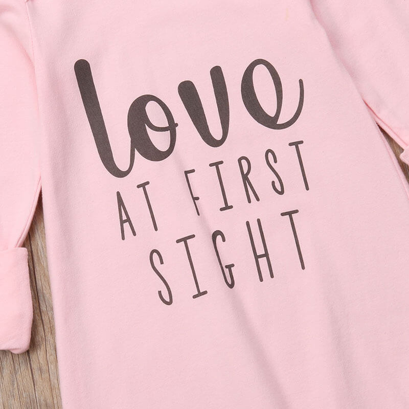 Baby Letter-Print Long-Sleeve Sleep Gown