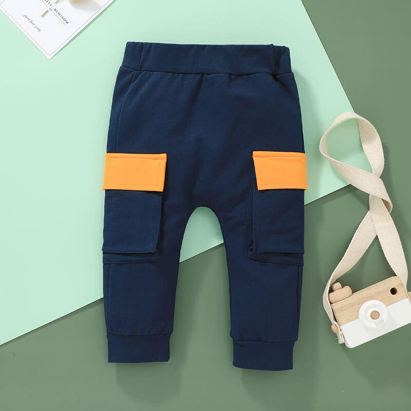 Kids' Color-Block Cargo Jogger Pants