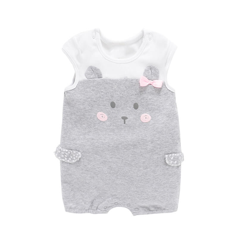 Baby Polka-Dot Short-Sleeve Romper