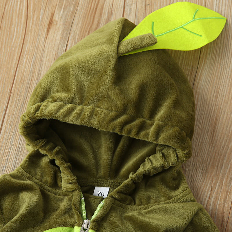 Baby Avocado Hooded Romper