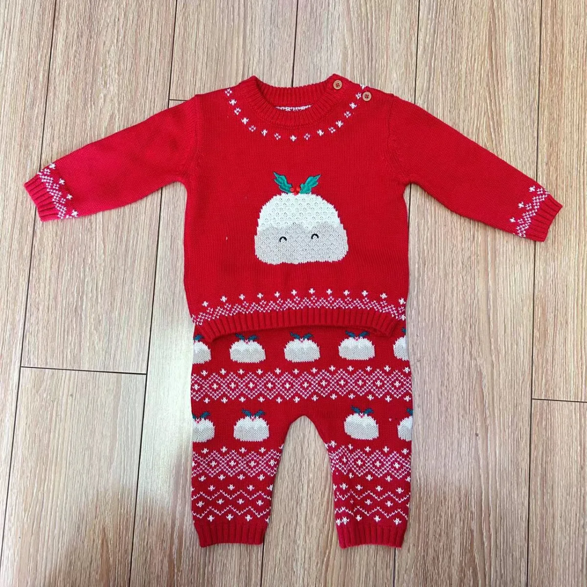 Baby Festive Jacquard Knit Set