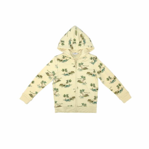 Girls' Floral-Print Pullover Hoodie