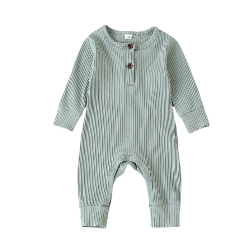 Baby Solid Long-Leg Romper