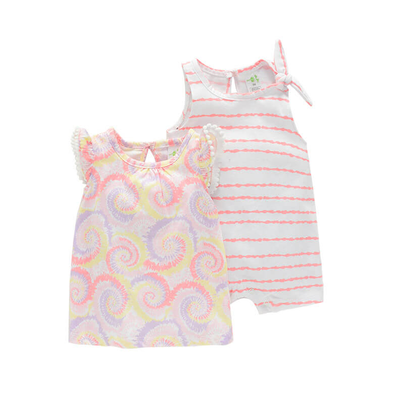 Baby Girl Sleeveless Romper & Skirt Set