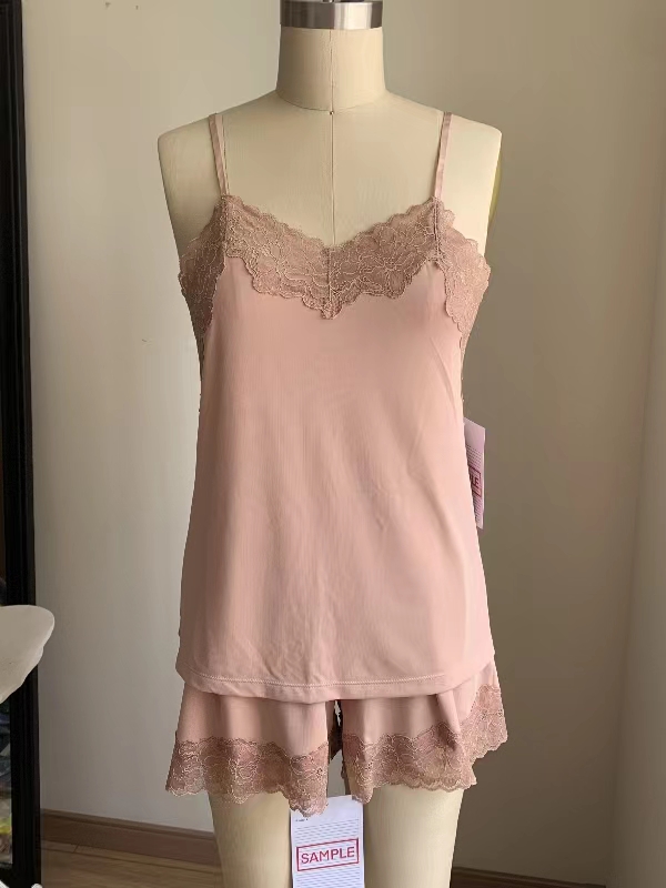 Women's Lace-Trim Cami & Shorts Pajama Set