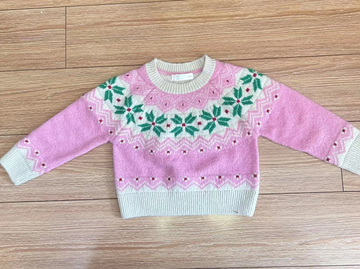 Baby Fair Isle Snowflake Knit Sweater