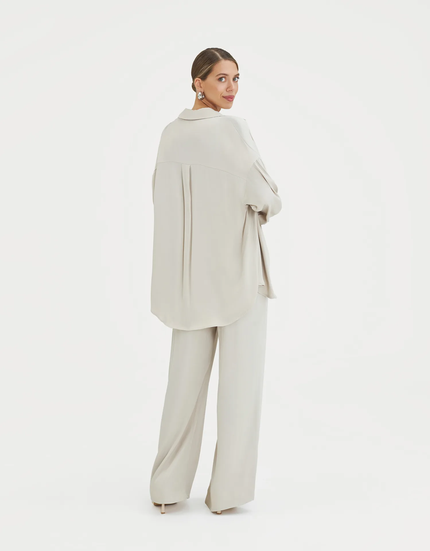 Women's Relaxed Button-Up Lounge Set