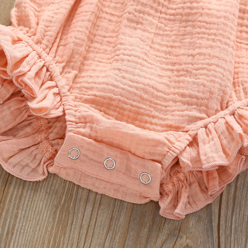 Baby Girl Ruffle-Strap Sleeveless Romper