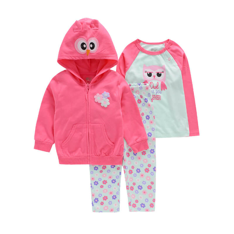 Kids' Hooded Jacket, T-Shirt & Jogger 3-Piece Set