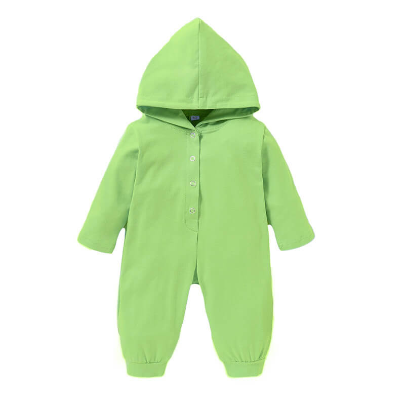 Baby Dinosaur Hooded Long-Sleeve Romper