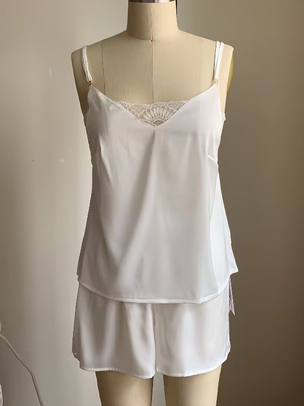 Women's Lace-Trim Cami & Shorts Pajama Set