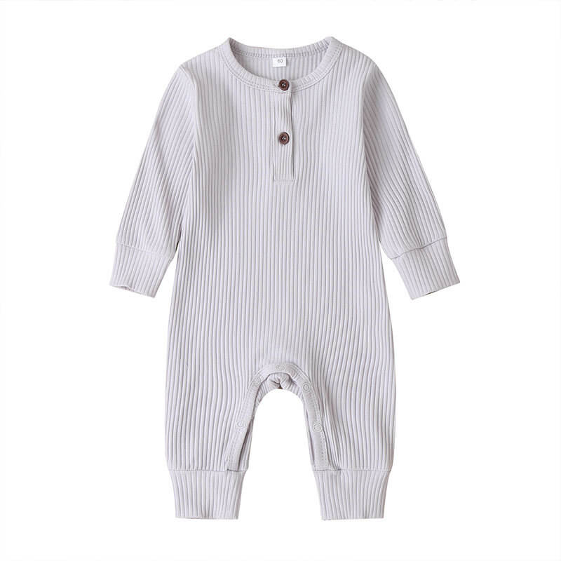 Baby Solid Long-Leg Romper
