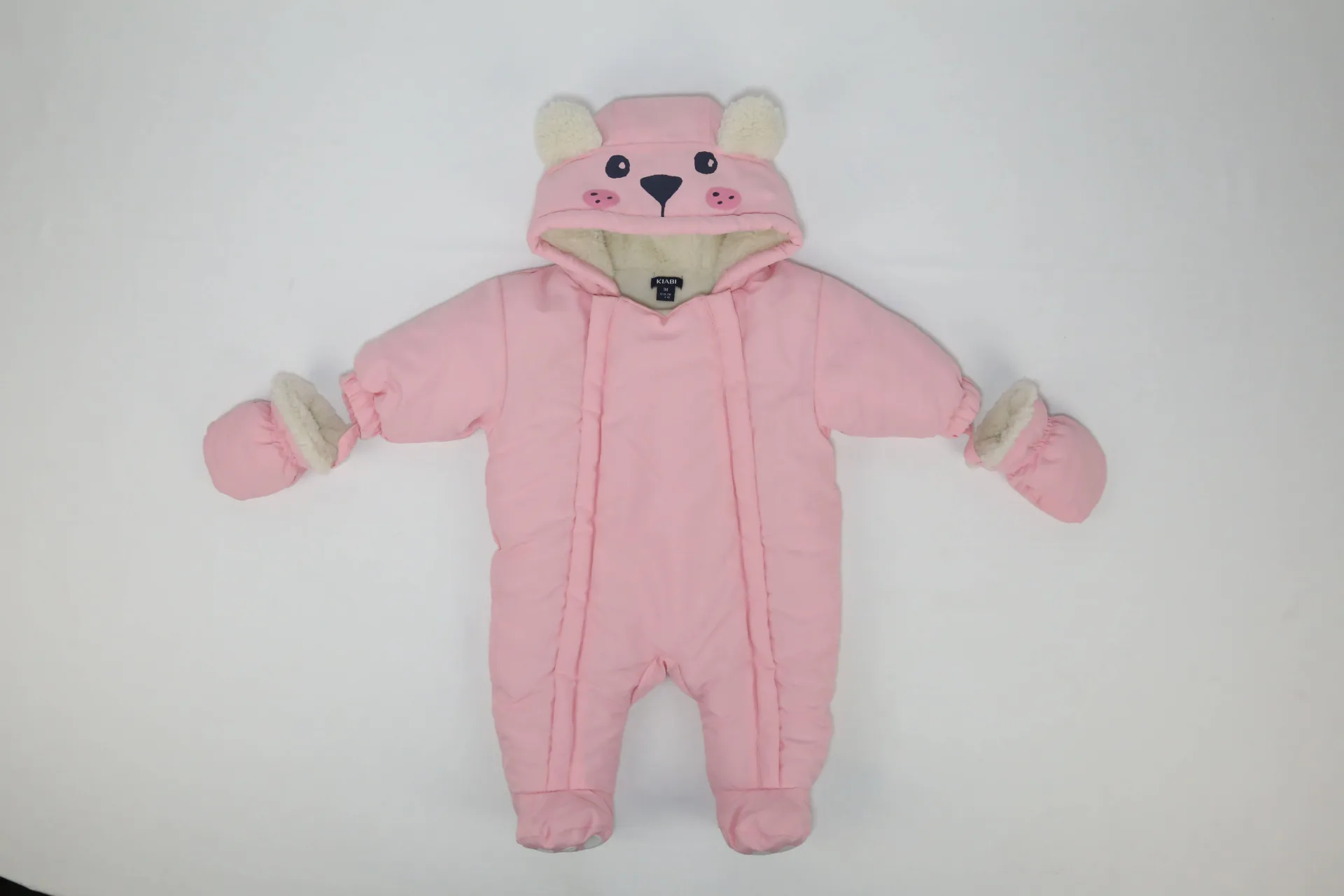 Baby Girl Hooded Padded Romper