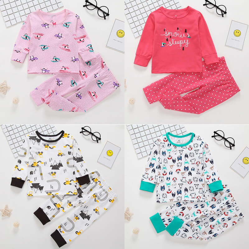 Baby Printed Long-Sleeve Pajama Set