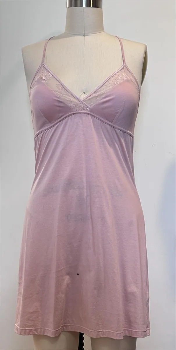 Women's Lace V-Neck Gathered-Bust Nightdress
