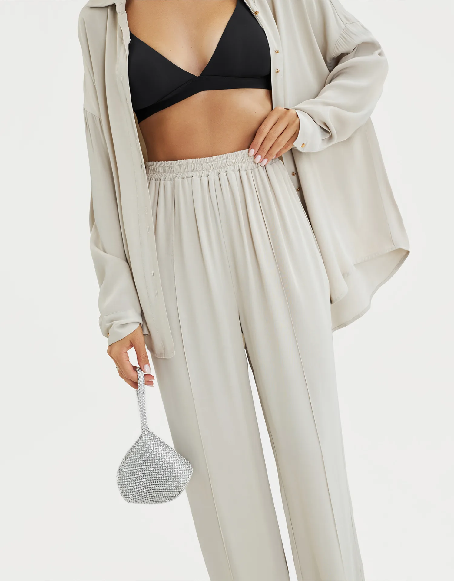 Women's Relaxed Button-Up Lounge Set