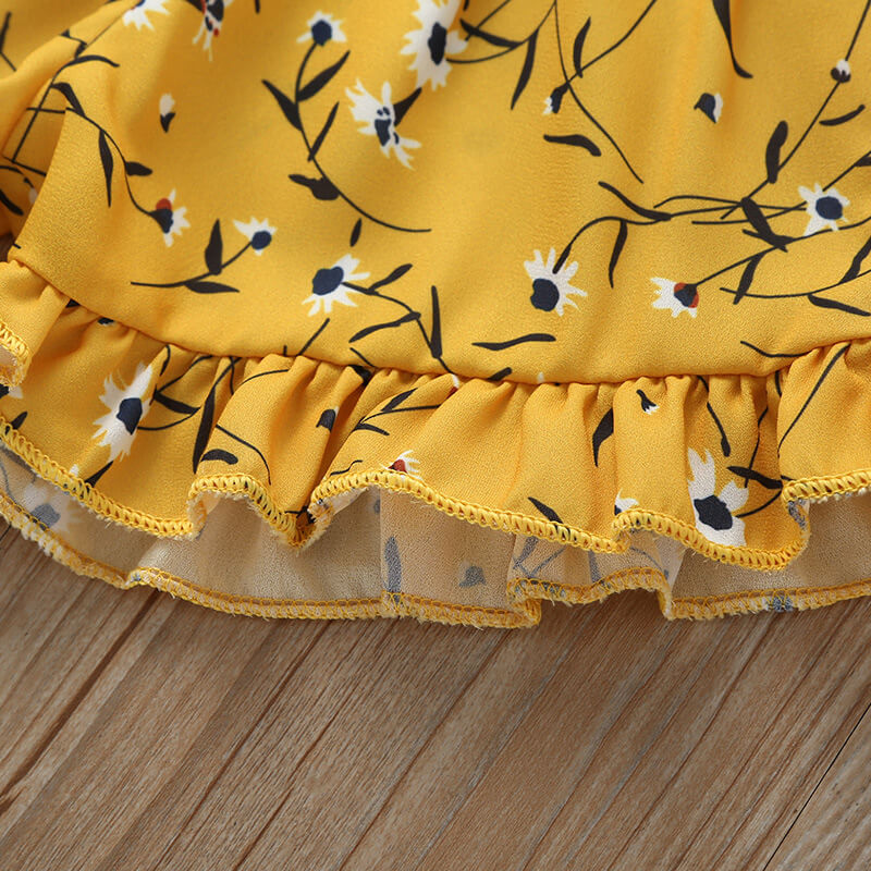Girls' Floral Ruffle Shorts
