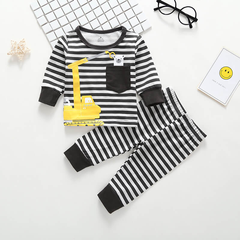 Baby Printed Long-Sleeve Pajama Set