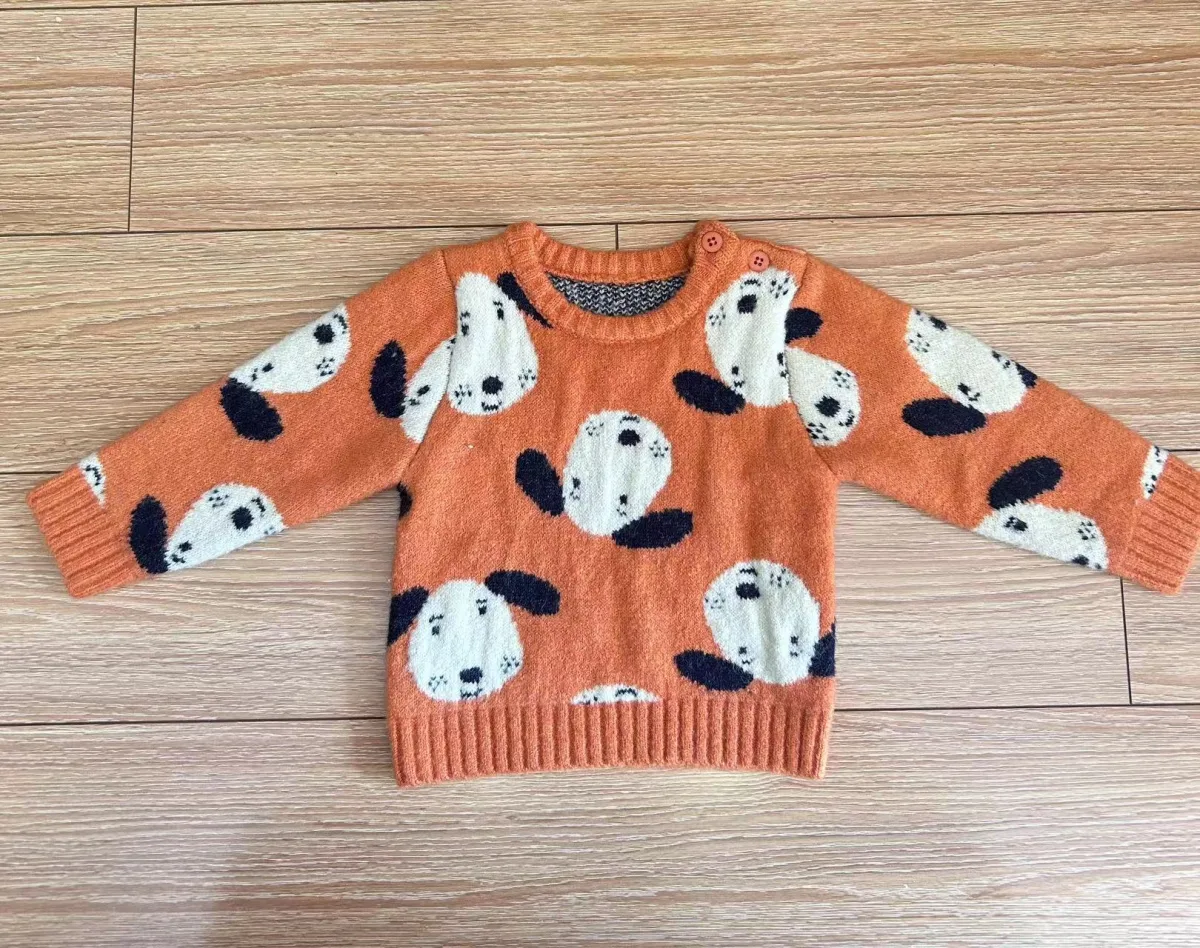 Baby Panda Jacquard Knit Sweater