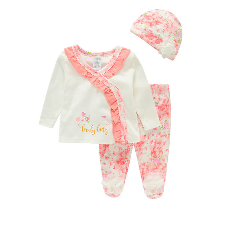 Baby Cardigan, Pants & Hat 3-Piece Set