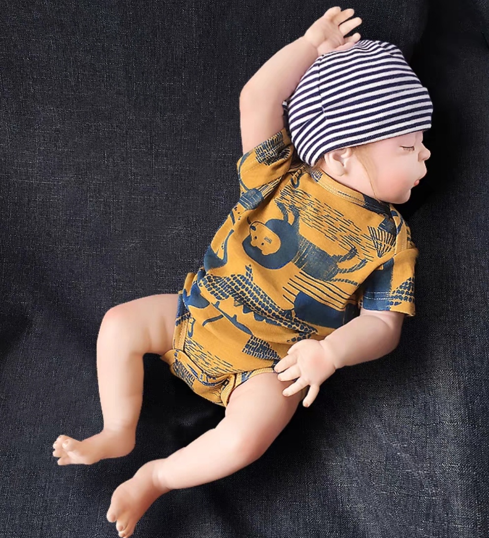 Baby Mini-Print Short-Sleeve Romper