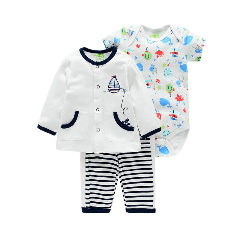 Baby Cartoon Bodysuit & Pants Set