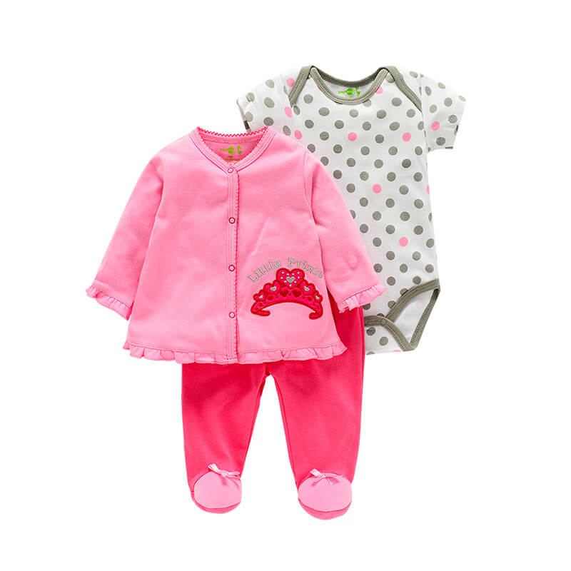 Baby Cartoon Bodysuit & Pants Set