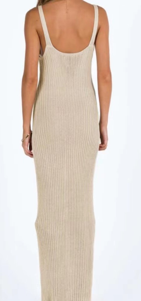 Women's Open-Knit Halter Maxi Beach Cover-Up