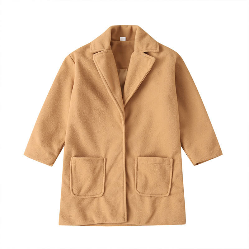 Girls' Tailored Long-Sleeve Coat